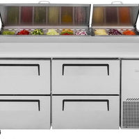 Turbo Air - 67" Pizza Prep Table with 4 Drawers - TPR-67SD-D4-N (ETA 5-6 Weeks)