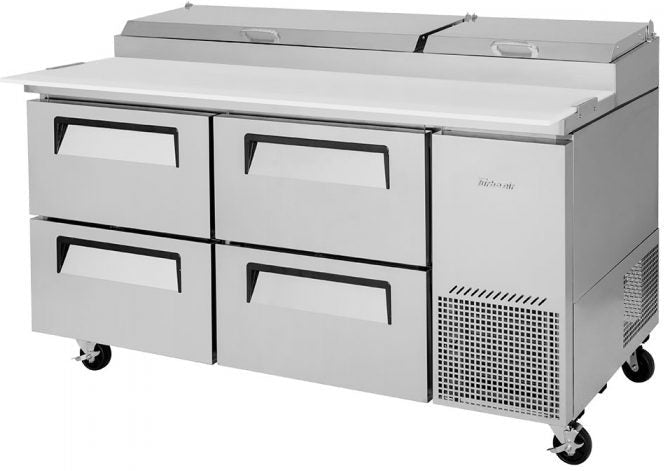 Turbo Air - 67" Pizza Prep Table with 4 Drawers - TPR-67SD-D4-N (ETA 5-6 Weeks)