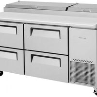 Turbo Air - 67" Pizza Prep Table with 4 Drawers - TPR-67SD-D4-N (ETA 5-6 Weeks)