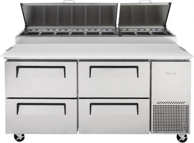 Turbo Air - 67" Pizza Prep Table with 4 Drawers - TPR-67SD-D4-N (ETA 5-6 Weeks)