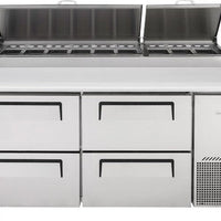 Turbo Air - 67" Pizza Prep Table with 4 Drawers - TPR-67SD-D4-N (ETA 5-6 Weeks)