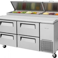 Turbo Air - 67" Pizza Prep Table with 4 Drawers - TPR-67SD-D4-N (ETA 5-6 Weeks)