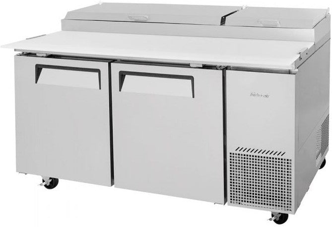 Turbo Air - 67" Super Deluxe Refrigerated Pizza Prep Table with 2 Solid Doors - TPR-67SD-N (ETA 5-6 Weeks)