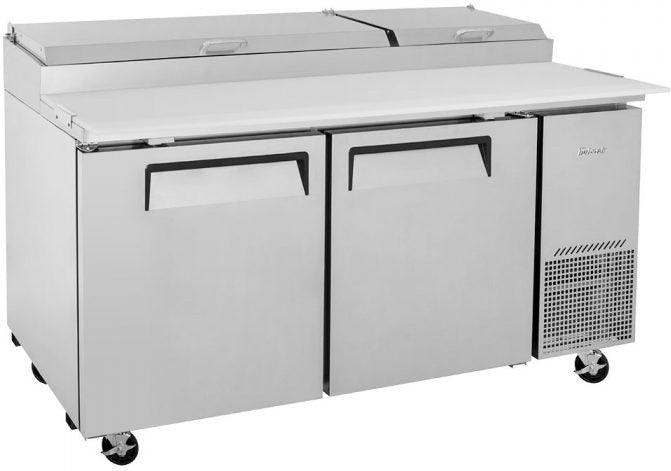 Turbo Air - 67" Super Deluxe Refrigerated Pizza Prep Table with 2 Solid Doors - TPR-67SD-N (ETA 5-6 Weeks)