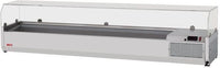 Turbo Air - 70.6" E-Line Silver Countertop Salad Table with Clear Hood - CTST-1800G-13-N (ETA 5-6 Weeks)