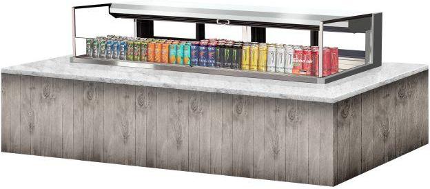 Turbo Air - 71.6" Silver Low Profile Drop-In Horizontal Open Display Case with Deck Only - TOM-72L-UFD-S-1SI-N (ETA 5-6 Weeks)