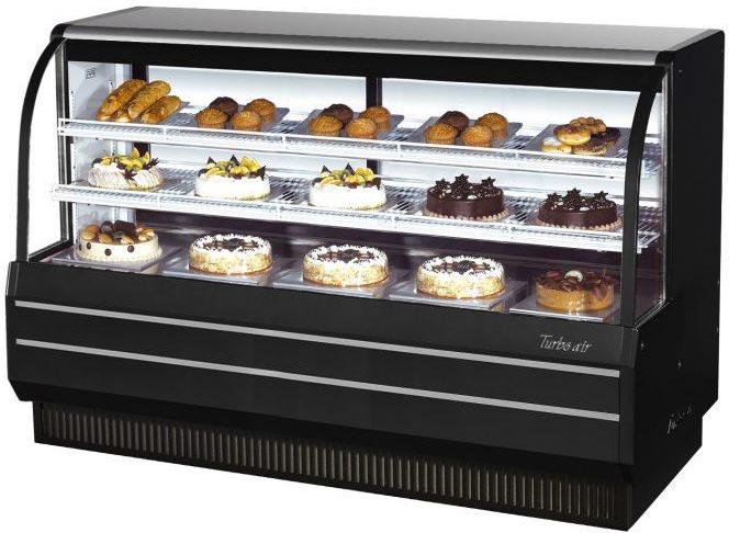 Turbo Air - 72" Black Curved Glass Refrigerated Bakery Display Case - TCGB-72-B-N (ETA 5-6 Weeks)