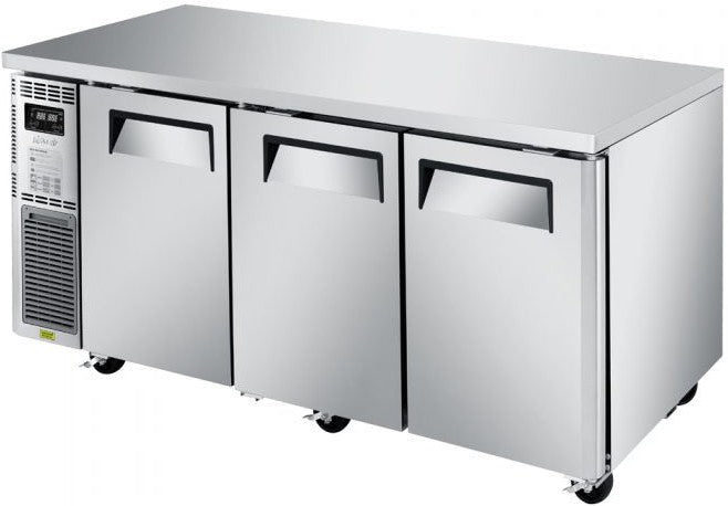 Turbo Air - 72" Dual Temperature Undercounter Refrigerator / Freezer with 3 Solid Doors - JURF-72-N (ETA 5-6 Weeks)