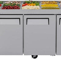 Turbo Air - 72" Stainless Steel Refrigerated Buffet Display Table With Three Solid Doors - JBT-72-N (ETA 5-6 Weeks)