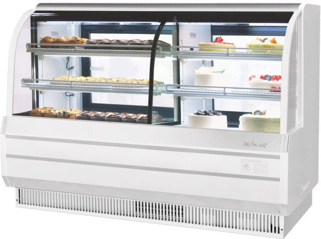 Turbo Air - 72" White Curved Glass Refrigerated and Dry Two Section Bakery Display Case - TCGB-72CO-W-N (ETA 5-6 Weeks)