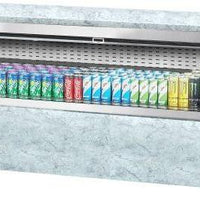 Turbo Air - 72.25" Silver Low Profile Drop-In Horizontal Open Display Case With Back Wall & Deck Pans - TOM-72UC-S-N (ETA 5-6 Weeks)