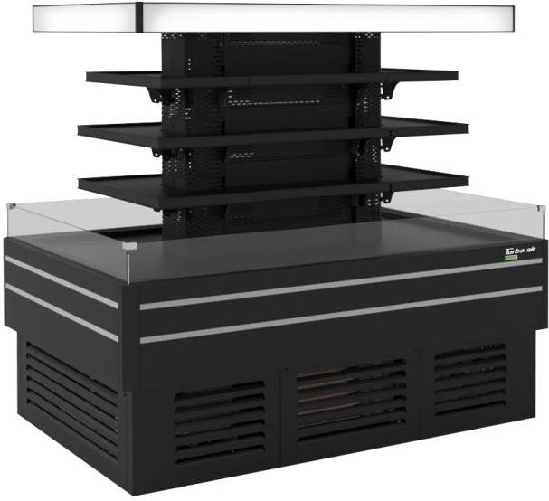 Turbo Air - 72.4" Silver Self-Serve Merchandiser Island Display Case with 3 Number of Tiers - TIOM-24CSCB-N (ETA 5-6 Weeks)