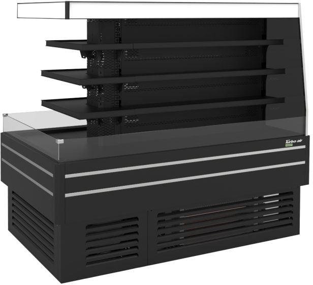 Turbo Air - 73.6" Black Island Display Self-Serve Refrigerated Merchandiser with 3 Tiers - TIOM-48CSB-N (ETA 5-6 Weeks)