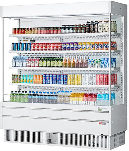 Turbo Air - 76.5" White Narrow Depth Vertical Air Curtain Display Case - TOM-75SEW-N (ETA 5-6 Weeks)