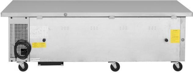 Turbo Air - 78" Silver Four Drawer Refrigerated Chef Base with Extended Top - TCBE-72SDR-E-N (ETA 5-6 Weeks)