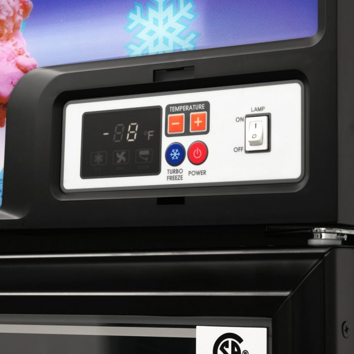 Turbo Air - 82" Black 3 Swing Glass Door Merchandising Freezer - TGF-72FB-N (ETA 5-6 Weeks)