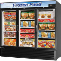 Turbo Air - 82" Black 3 Swing Glass Door Merchandising Freezer - TGF-72FB-N (ETA 5-6 Weeks)