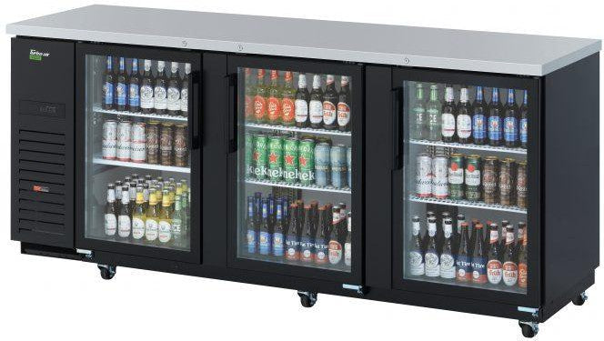 Turbo Air - 90" Super Deluxe Back Bar Cooler with 3 Glass Doors - TBB-4SGD-N (ETA 5-6 Weeks)