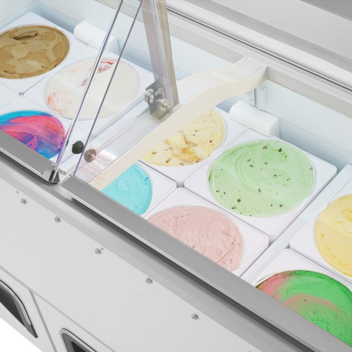 Turbo Air - 91" White Low Curved Glass Ice Cream Dipping Cabinet - TIDC-91W-N (ETA 5-6 Weeks)