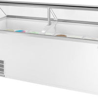 Turbo Air - 91" White Low Curved Glass Ice Cream Dipping Cabinet - TIDC-91W-N (ETA 5-6 Weeks)