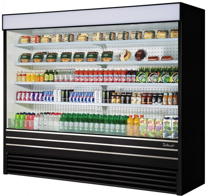 Turbo Air - 93" Black Air Curtain Vertical Display Case - TOM-96EB-N (ETA 5-6 Weeks)