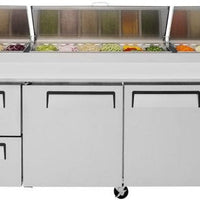 Turbo Air - 93" Pizza Prep Table with 2 Doors and 2 Drawers - TPR-93SD-D2-N (ETA 5-6 Weeks)