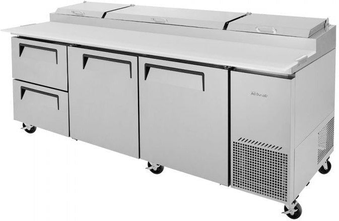 Turbo Air - 93" Pizza Prep Table with 2 Doors and 2 Drawers - TPR-93SD-D2-N (ETA 5-6 Weeks)