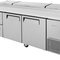 Turbo Air - 93" Pizza Prep Table with 2 Doors and 2 Drawers - TPR-93SD-D2-N (ETA 5-6 Weeks)