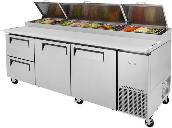 Turbo Air - 93" Pizza Prep Table with 2 Doors and 2 Drawers - TPR-93SD-D2-N (ETA 5-6 Weeks)