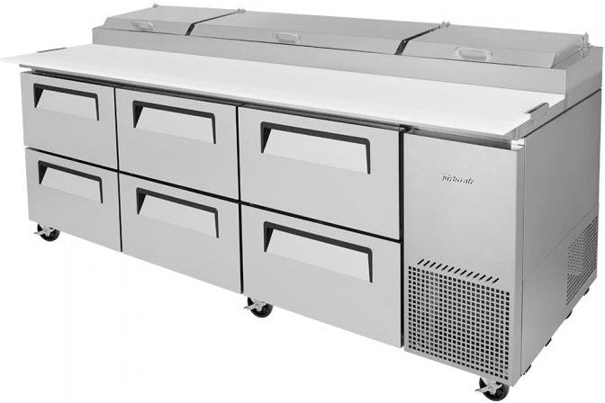 Turbo Air - 93" Pizza Prep Table with 6 Drawers - TPR-93SD-D6-N (ETA 5-6 Weeks)