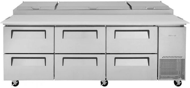 Turbo Air - 93" Pizza Prep Table with 6 Drawers - TPR-93SD-D6-N (ETA 5-6 Weeks)