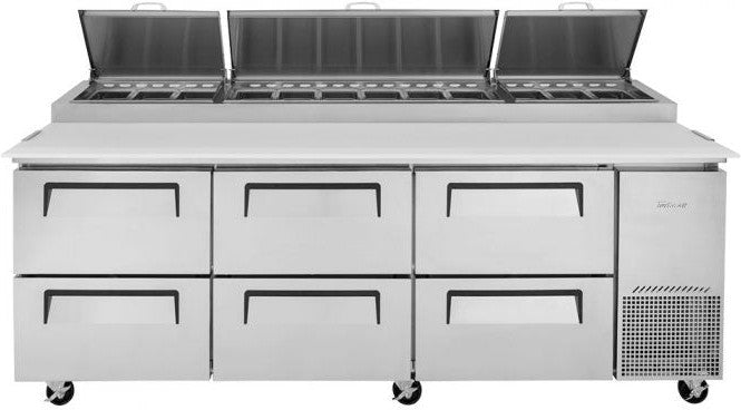 Turbo Air - 93" Pizza Prep Table with 6 Drawers - TPR-93SD-D6-N (ETA 5-6 Weeks)