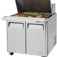 Turbo Air - E-Line 36.3" Two Door Mega Top Refrigerated Salad Prep Table - EST-36-15-N6 (ETA 5-6 Weeks)