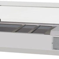 Turbo Air - E-Line 47" Stainless Steel Refrigerated Countertop Salad Prep Table with Clear Hood - CTST-1200G-13-N (ETA 5-6 Weeks)