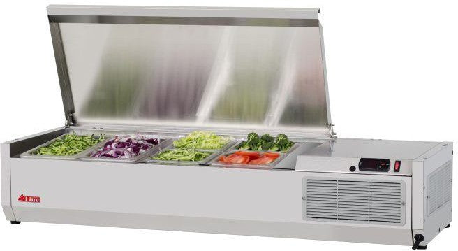 Turbo Air - E-Line 47" Stainless Steel Refrigerated Countertop Salad Prep Table with GN Pans - CTST-1200-13-N (ETA 5-6 Weeks)