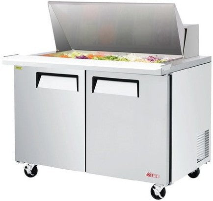Turbo Air - E-Line 48.25" Two Door Mega Top Refrigerated Salad Prep Table - EST-48-18-N-V (ETA 5-6 Weeks)