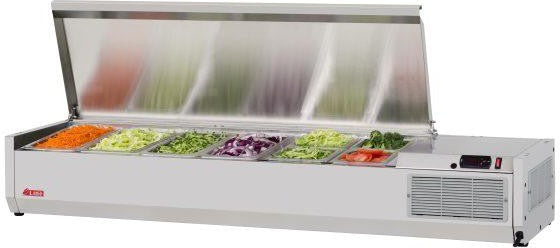 Turbo Air - E-Line 59" Stainless Steel Refrigerated Countertop Salad Prep Table - CTST-1500-13-N (ETA 5-6 Weeks)