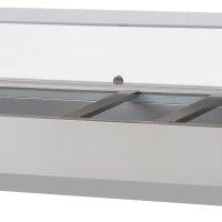 Turbo Air - E-Line 60" Stainless Steel Refrigerated Countertop Salad Prep Table with Clear Hood - CTST-1500G-N (ETA 5-6 Weeks)