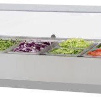 Turbo Air - E-Line 60" Stainless Steel Refrigerated Countertop Salad Prep Table with Clear Hood - CTST-1500G-N (ETA 5-6 Weeks)