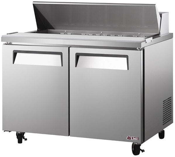 Turbo Air - E-Line 60.25" 2 Door Refrigerated Sandwich Prep Table - EST-60-N (ETA 5-6 Weeks)