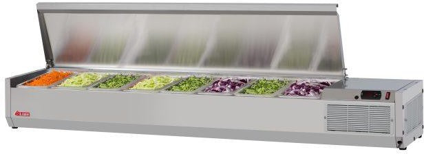Turbo Air - E-Line 72" Stainless Steel Refrigerated Countertop Salad Prep Table - CTST-1800-N (ETA 5-6 Weeks)