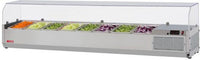 Turbo Air - E-Line 72" Stainless Steel Refrigerated Countertop Salad Prep Table with Clear Hood - CTST-1800G-N (ETA 5-6 Weeks)