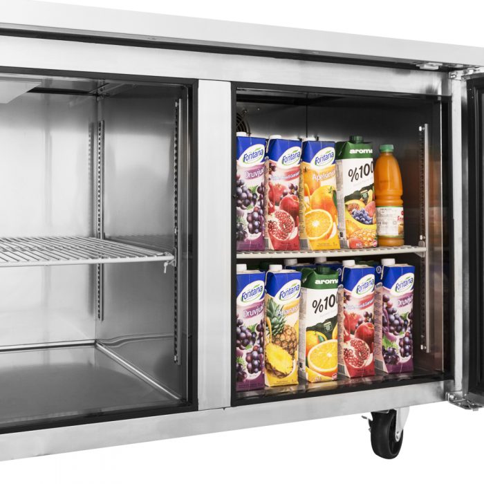 Turbo Air - J Series 60" Narrow Undercounter Refrigerator with Side Mounted Compressor and 2 Solid Doors - JUR-60S-N6 (ETA 5-6 Weeks)