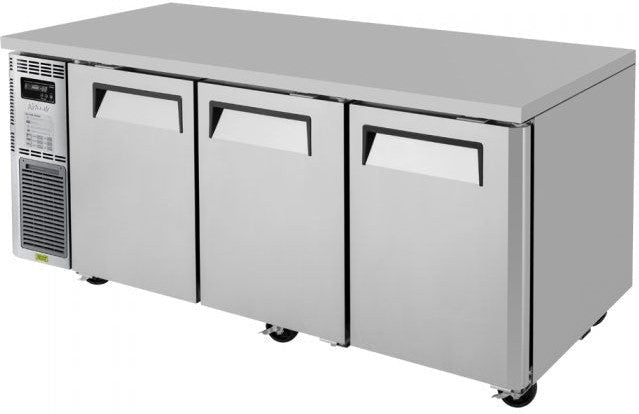 Turbo Air - J Series 72" Undercounter Refrigerator with Side Mounted Compressor with 3 Solid Doors - JUR-72-N6 (ETA 5-6 Weeks)