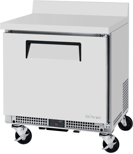 Turbo Air - M3 27" Silver Shallow Depth Worktop Refrigerator with Ergonomically Designed Door - MWR-27S-N6 (ETA 5-6 Weeks)