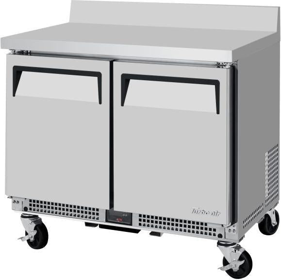 Turbo Air - M3 34" Silver Shallow Depth Worktop Refrigerator with 2 Swing Doors - MWR-34S-N6 (ETA 5-6 Weeks)