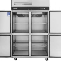 Turbo Air - M3 51.6" Reach-in 4 Half Hinged Solid Doors Refrigerator with 6 PE Coated Wire Shelves - M3R47-4-N (ETA 5-6 Weeks)