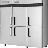 Turbo Air - M3 77.75" Reach-in Three-Section Freezer with 9 PE Coated Wire Shelves - M3F72-6-N (ETA 5-6 Weeks)
