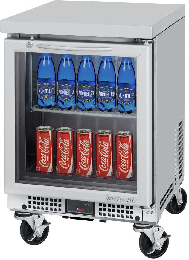 Turbo Air - M3 Series 20" Shallow Depth Low Profile Undercounter Refrigerator with Glass Door - MUR-20SG-N6 (ETA 5-6 Weeks)