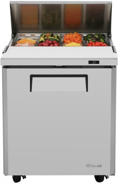 Turbo Air - M3 Series 28" Stainless Steel Refrigerated Sandwich Prep Table with 1 Door - MST-28-N (ETA 5-6 Weeks)